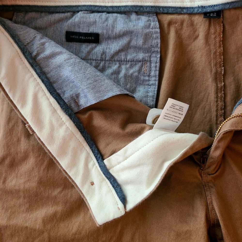 J. Crew 1450 Relaxed Stretch Chinos 33/30